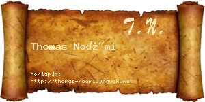Thomas Noémi névjegykártya